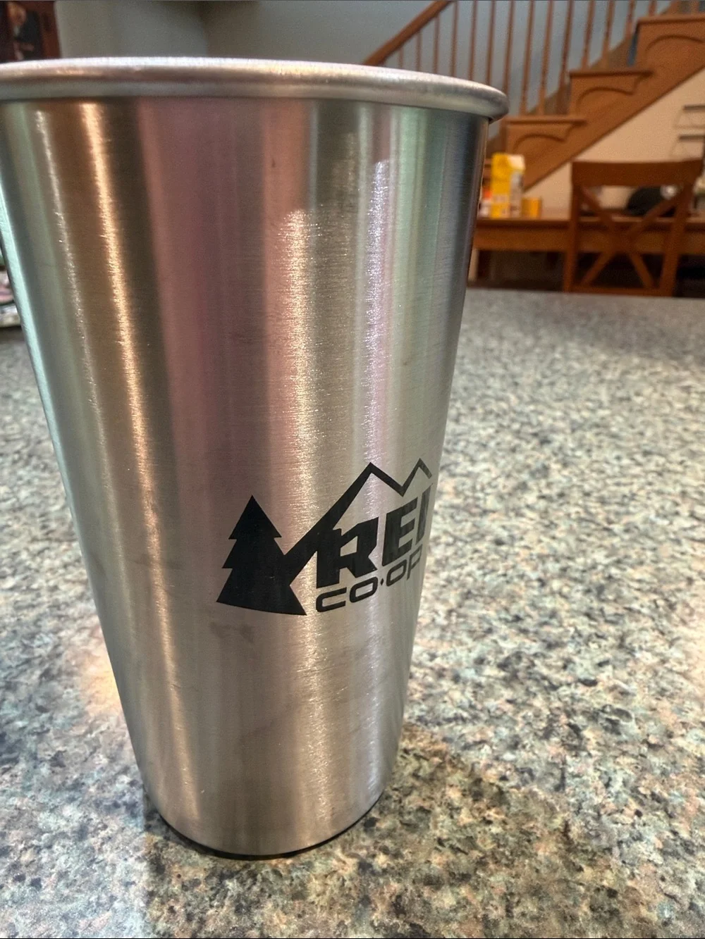 REI Co-op Stainless Steel Tumbler - Silver with Black Logo NEW